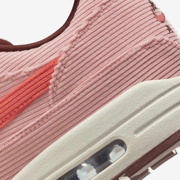 NIB: Nike Air Max 1 PRM 8M(9.5W) Coral Stardust/Oxen Brown/Sail/Bright Coral - Picture 7 of 11